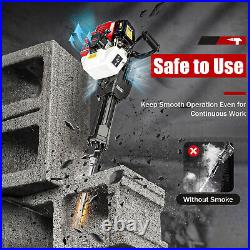 1900W Pick Drill Demolition Jack 52CC 2-Stroke Gas Power Hammer Concrete Breaker