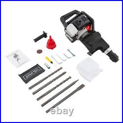 2 Stroke 32.6cc Concrete Breaker Punch Drill Gas Powered Demolition Jack Hammer