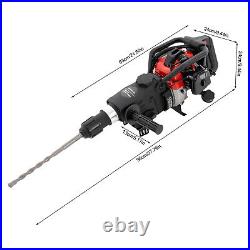 2 Stroke 32.6cc Concrete Breaker Punch Drill Gas Powered Demolition Jack Hammer