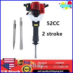 2 Stroke 52CC Demolition Jack Hammer Concrete Breaker Jack Drill Gas Powered