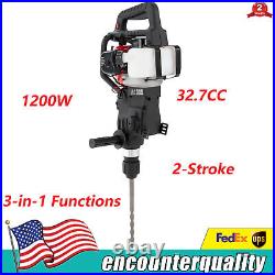 32.6CC 2-Stroke Gas Powered Concrete Breaker Punch Drill Demolition Jack Hammer