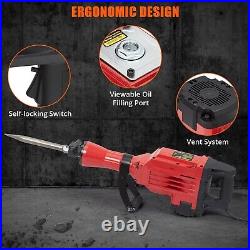 3600W Demolition Jack Hammer Electric Concrete Breaker 1800 BPM With 4 Chisels Kit