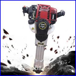 37.7 cc 4 Stroke Gas Demolition Jack Hammer Concrete Breaker Drill with Chisels