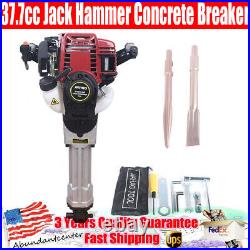 4-Stroke 37.7cc Gas Powered Demolition Jack Hammer Kit Concrete Rock Breaker