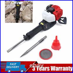 52 cc Demolition Jack Hammer Concrete Breaker Drill with2 Chisel Gas-Powered