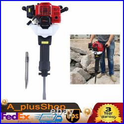 52 cc Gas-Powered Demolition Jack Hammer Electric Concrete Breaker with 2 Chisel