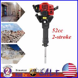 52cc 2-stroke Gas Powered Demolition Jack Hammer Concrete Breaker Drill withChisel