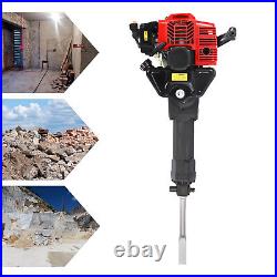 52cc 2-stroke Gas Powered Demolition Jack Hammer Concrete Breaker Drill withChisel