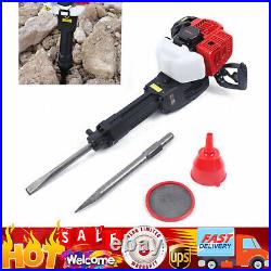 52cc Demolition Jack Hammer Concrete Breaker Drill with 2 Chisel Gas-Powered