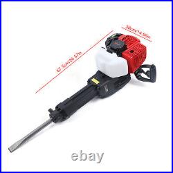 52cc Demolition Jack Hammer Gas-Powered Concrete Breaker Drill with2 Chisel