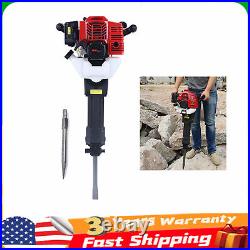 52cc Demolition Jack Hammer Gas-Powered Concrete Breaker Drill with2 Chisel