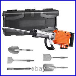 Demolition Jack Hammer Concrete Breaker 2200W Electric Hammer 6 Chisel Bits